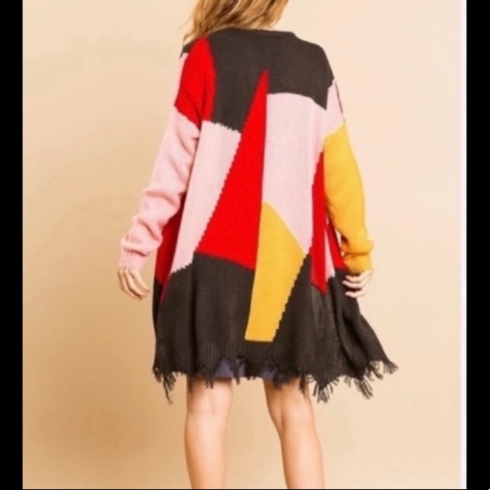 Umgee Multicolor Patchwork Cardigan - image 3